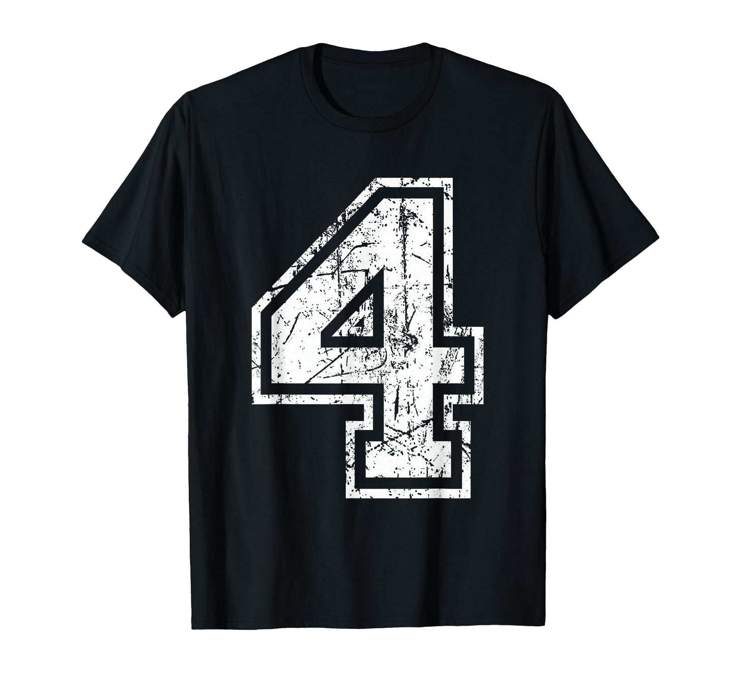 Sports Jersey Grunge Number 4 Fan Team T-Shirt - Streetwear Style Unisex - T-Shirt, Sweatshirt, Hoodie