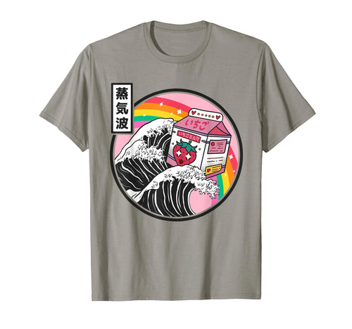 Strawberry Milk Karton Great Wave T-Shirt - Fun Novelty Design Men Women - T-Shirt, Sweatshirt, Hoodie