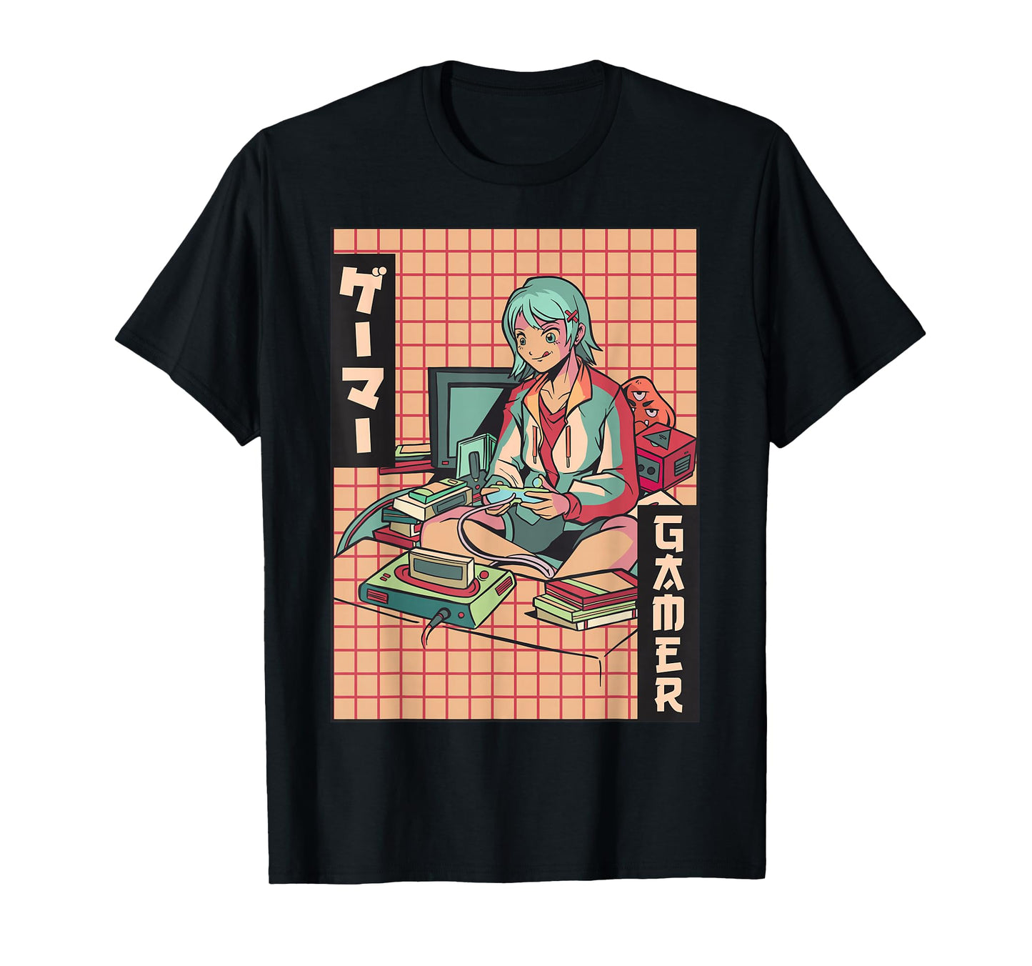 Gamer Anime Japanese Vaporwave T-Shirt - Aesthetic Graphic Men Women - T-Shirt, Sweatshirt, Hoodie