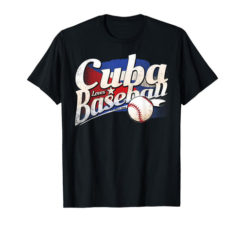 Cuba Baseball Cuban Flag T-Shirt - Novelty Apparel for Adults - T-Shirt, Sweatshirt, Hoodie