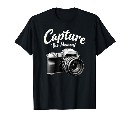 Capture Moment Camera Photography T-Shirt - Novelty Apparel for Adults - T-Shirt, Sweatshirt, Hoodie