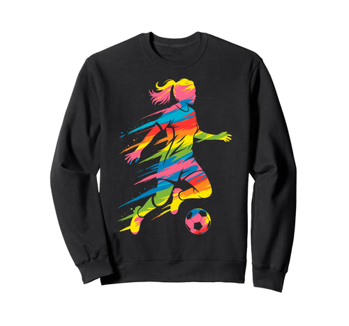 Colorful Funny Soccer Fan Dad Mom Sweatshirt - Novelty Apparel Men Women - T-Shirt, Sweatshirt, Hoodie