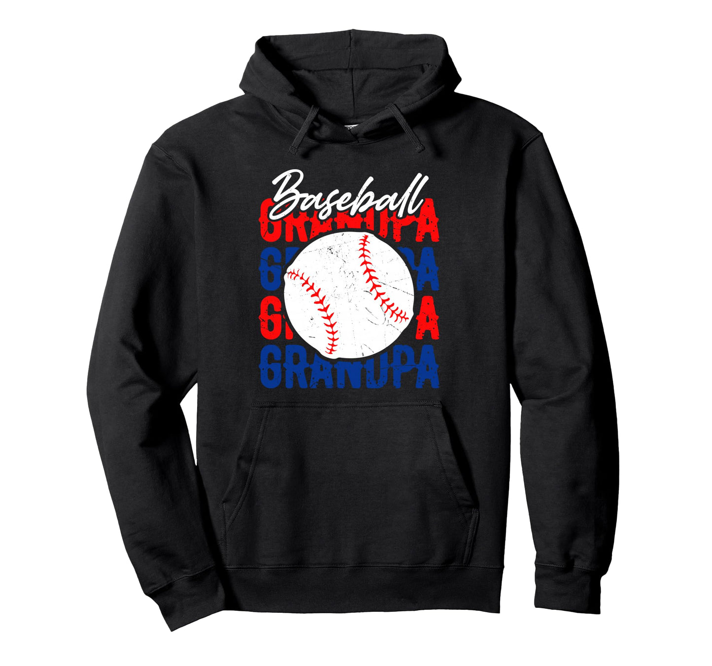 Baseball Grandpa Distressed Usa Hoodie - Streetwear Style Unisex - T-Shirt, Sweatshirt, Hoodie