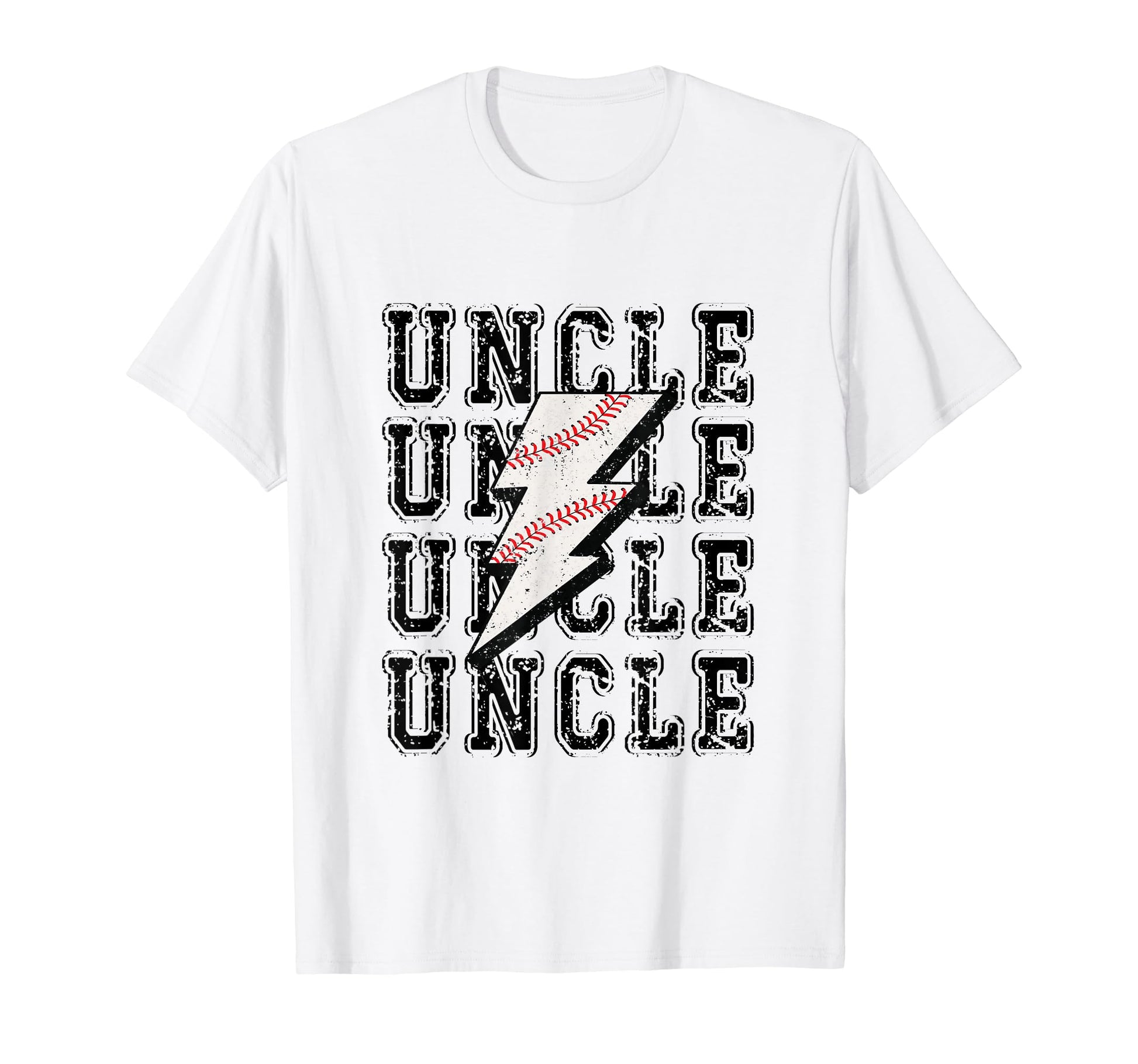 Baseball Uncle Lightning Bolt T-Shirt - Aesthetic Graphic Unisex - T-Shirt, Sweatshirt, Hoodie