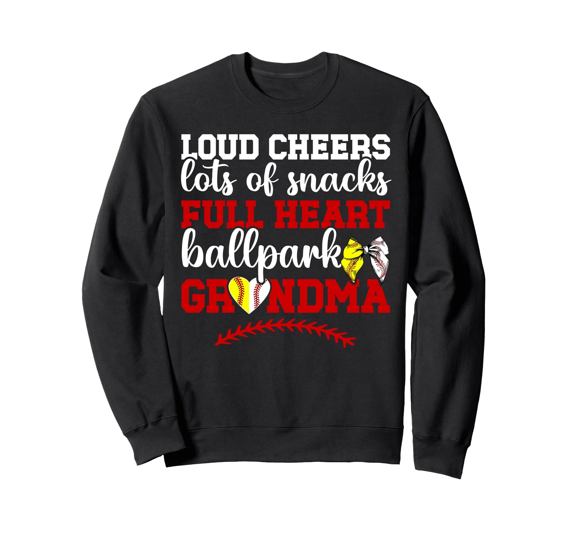 Ballpark Grandma Funny Baseball Sweatshirt - Aesthetic Graphic for Adults - T-Shirt, Sweatshirt, Hoodie