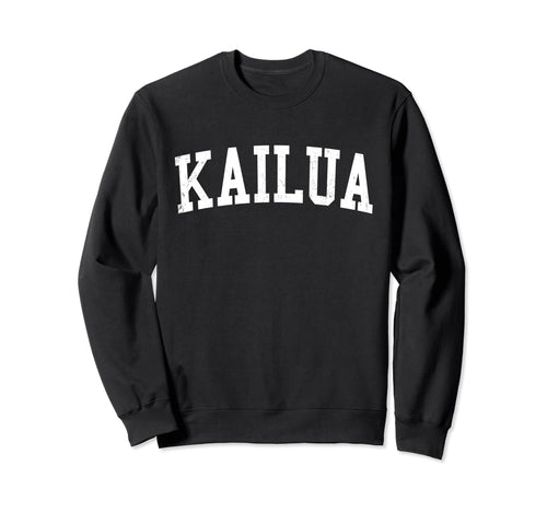 Kailua Hi Distressed White Varsity Sweatshirt - Aesthetic Graphic Men Women - T-Shirt, Sweatshirt, Hoodie
