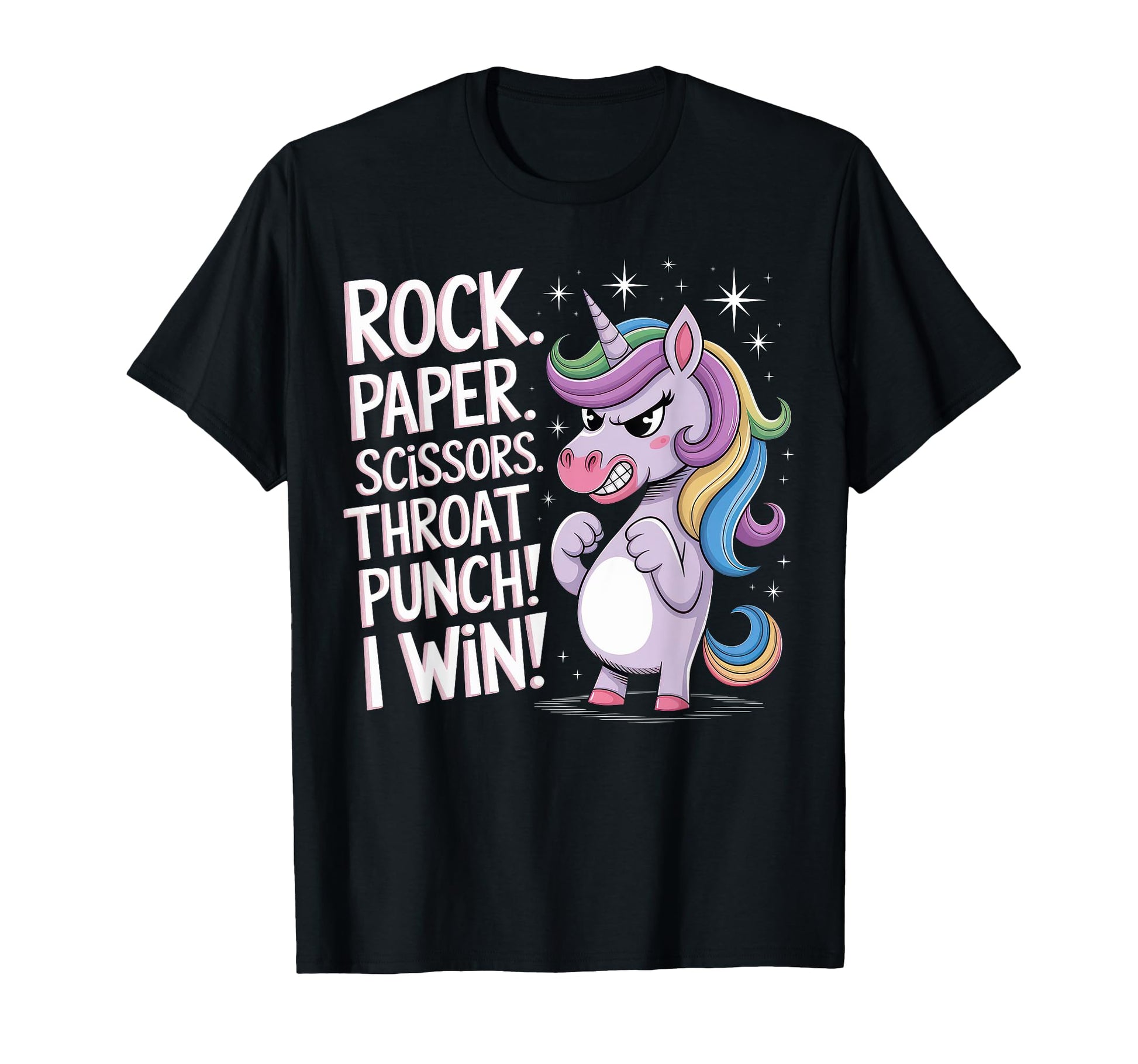 Rock Paper Scissors Throat Punch I Win T-Shirt - Streetwear Style Unisex - T-Shirt, Sweatshirt, Hoodie