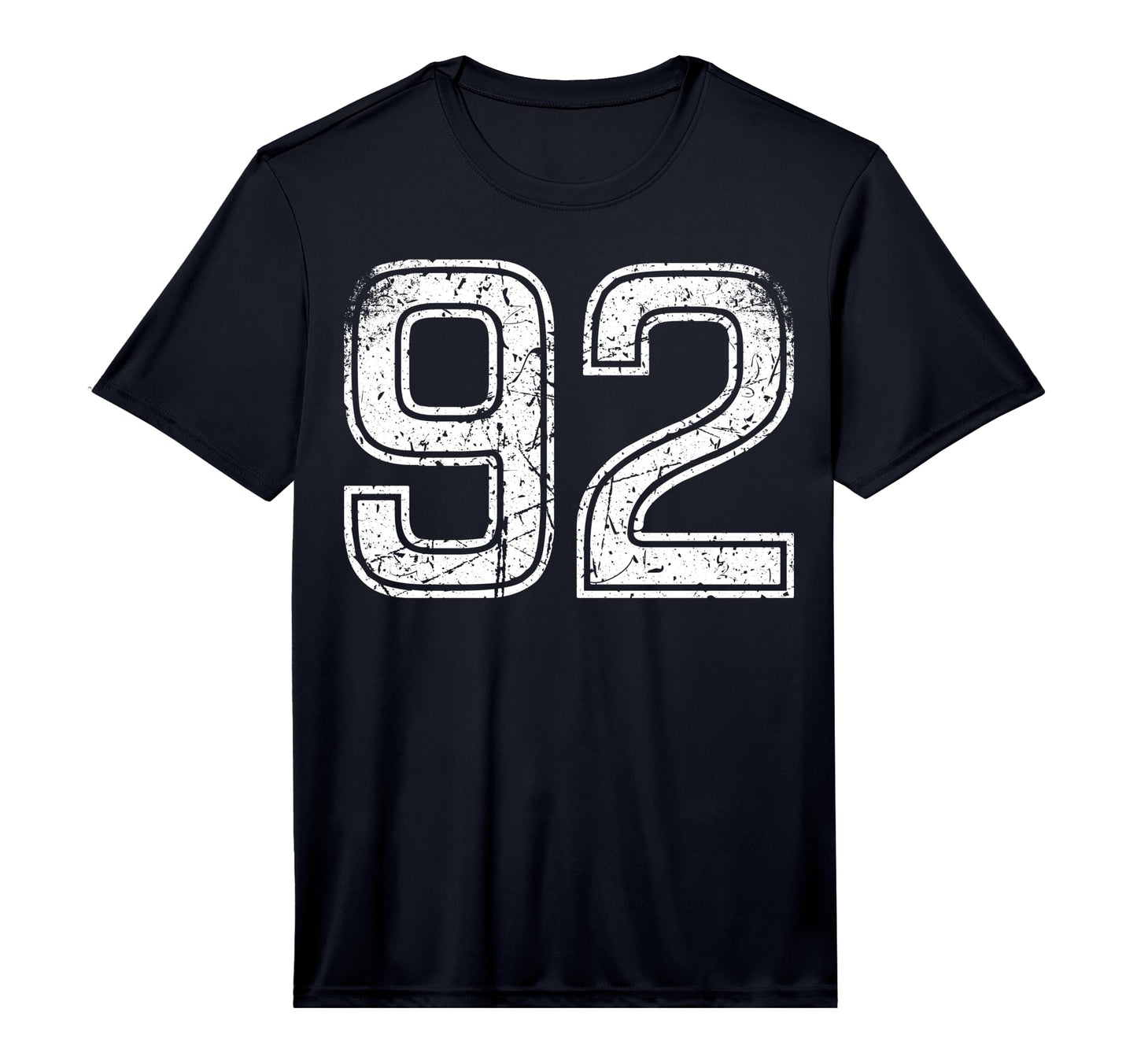 White Sports Team Number 92 Performance T-Shirt - Graphic Print Men Women - T-Shirt, Sweatshirt, Hoodie
