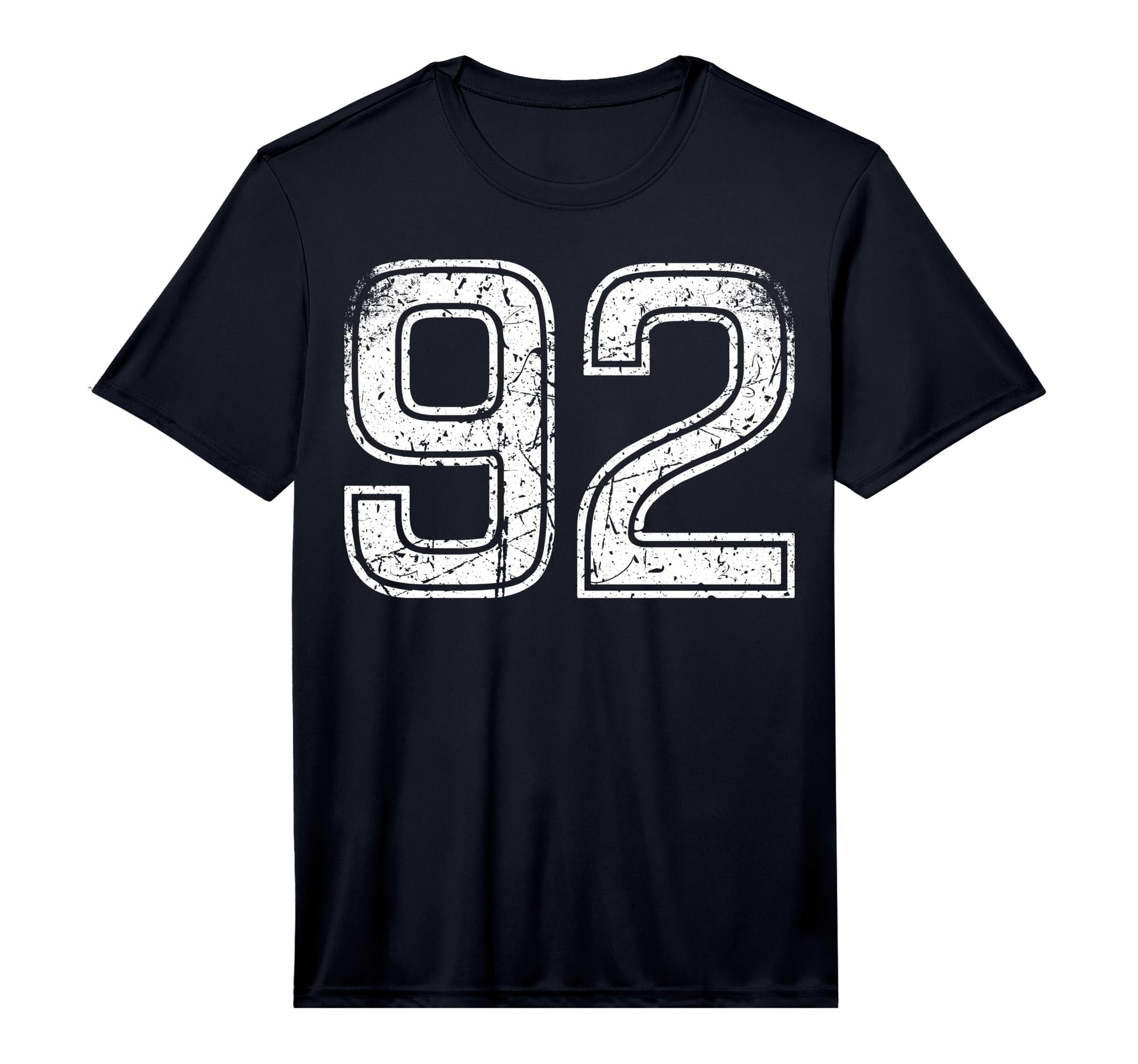 White Sports Team Number 92 Performance T-Shirt - Graphic Print Men Women - T-Shirt, Sweatshirt, Hoodie