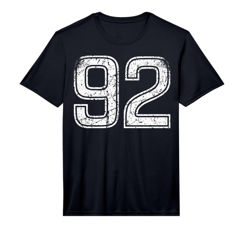 White Sports Team Number 92 Performance T-Shirt - Graphic Print Men Women - T-Shirt, Sweatshirt, Hoodie