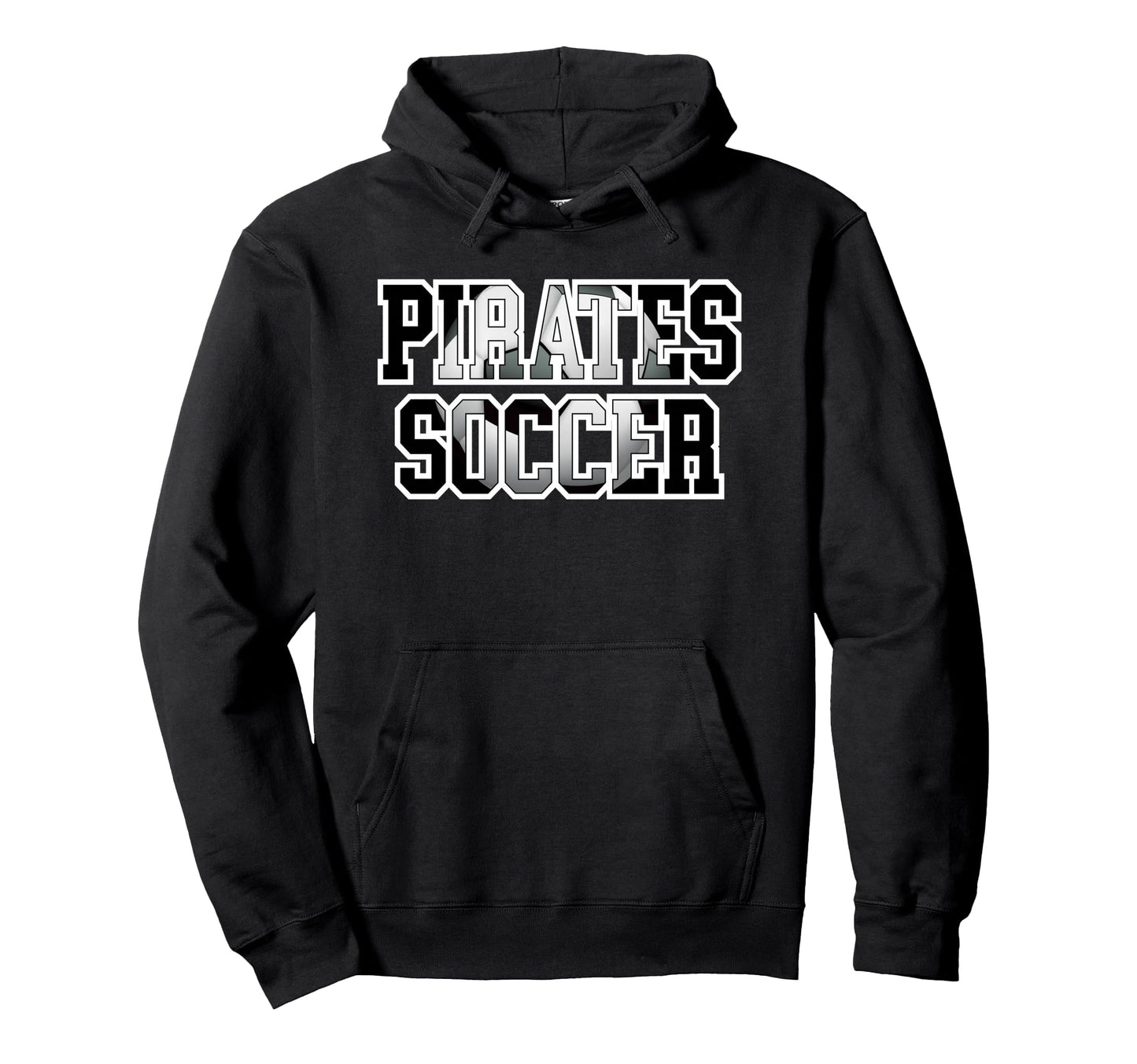 Pirates Soccer Ball School Spirit Game Hoodie - Novelty Apparel Men Women - T-Shirt, Sweatshirt, Hoodie