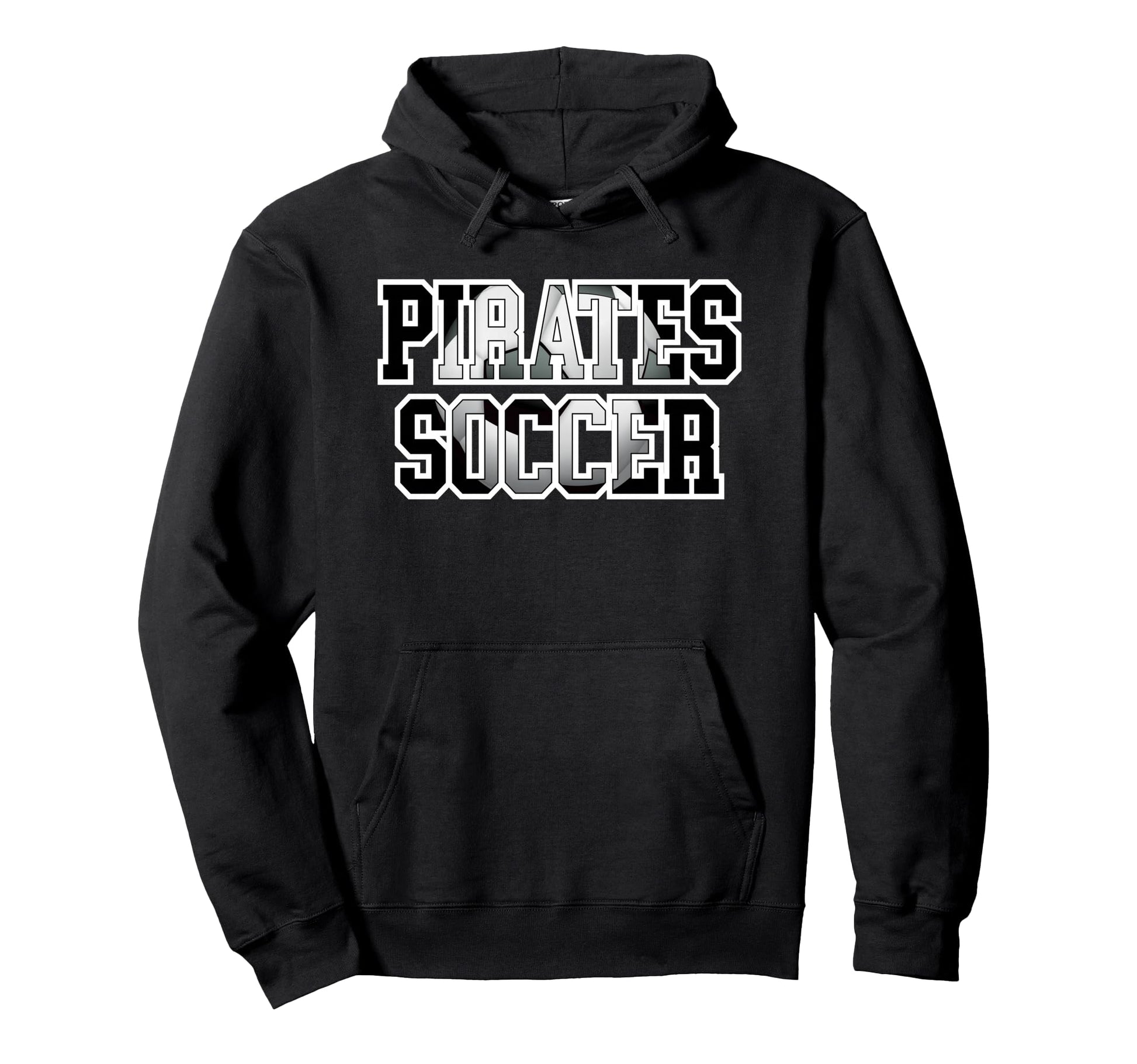 Pirates Soccer Ball School Spirit Game Hoodie - Novelty Apparel Men Women - T-Shirt, Sweatshirt, Hoodie