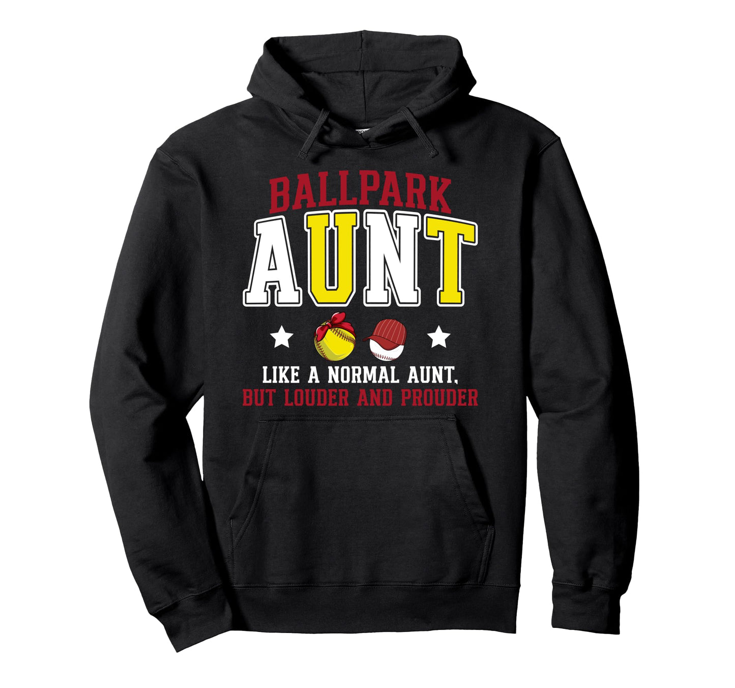 Ballpark Aunt Definition Baseball Hoodie - Unique Graphic Men Women - T-Shirt, Sweatshirt, Hoodie