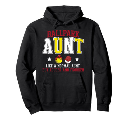 Ballpark Aunt Definition Baseball Hoodie - Unique Graphic Men Women - T-Shirt, Sweatshirt, Hoodie