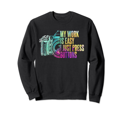 Funny Photographer Camera Hoodie - Casual Everyday Wear for Adults - T-Shirt, Sweatshirt, Hoodie