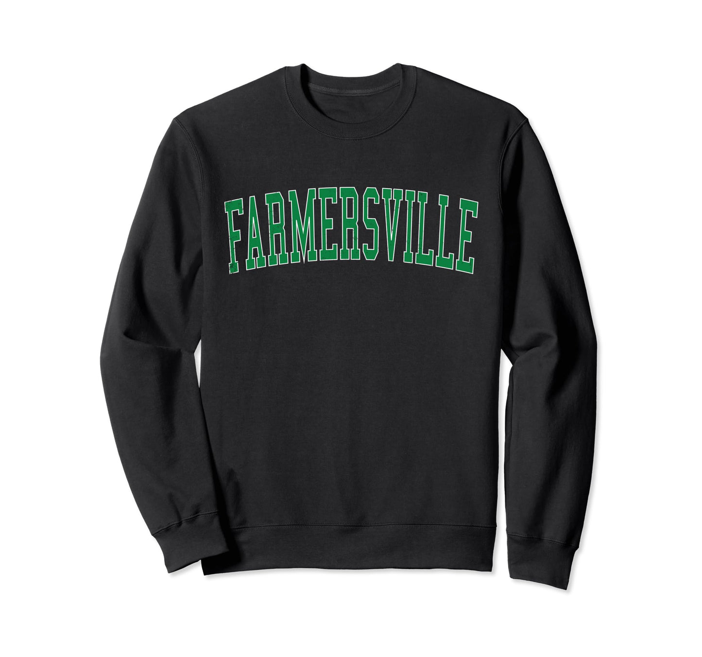 Farmersville Ca Distressed Green Sweatshirt - Minimalist Print Unisex - T-Shirt, Sweatshirt, Hoodie