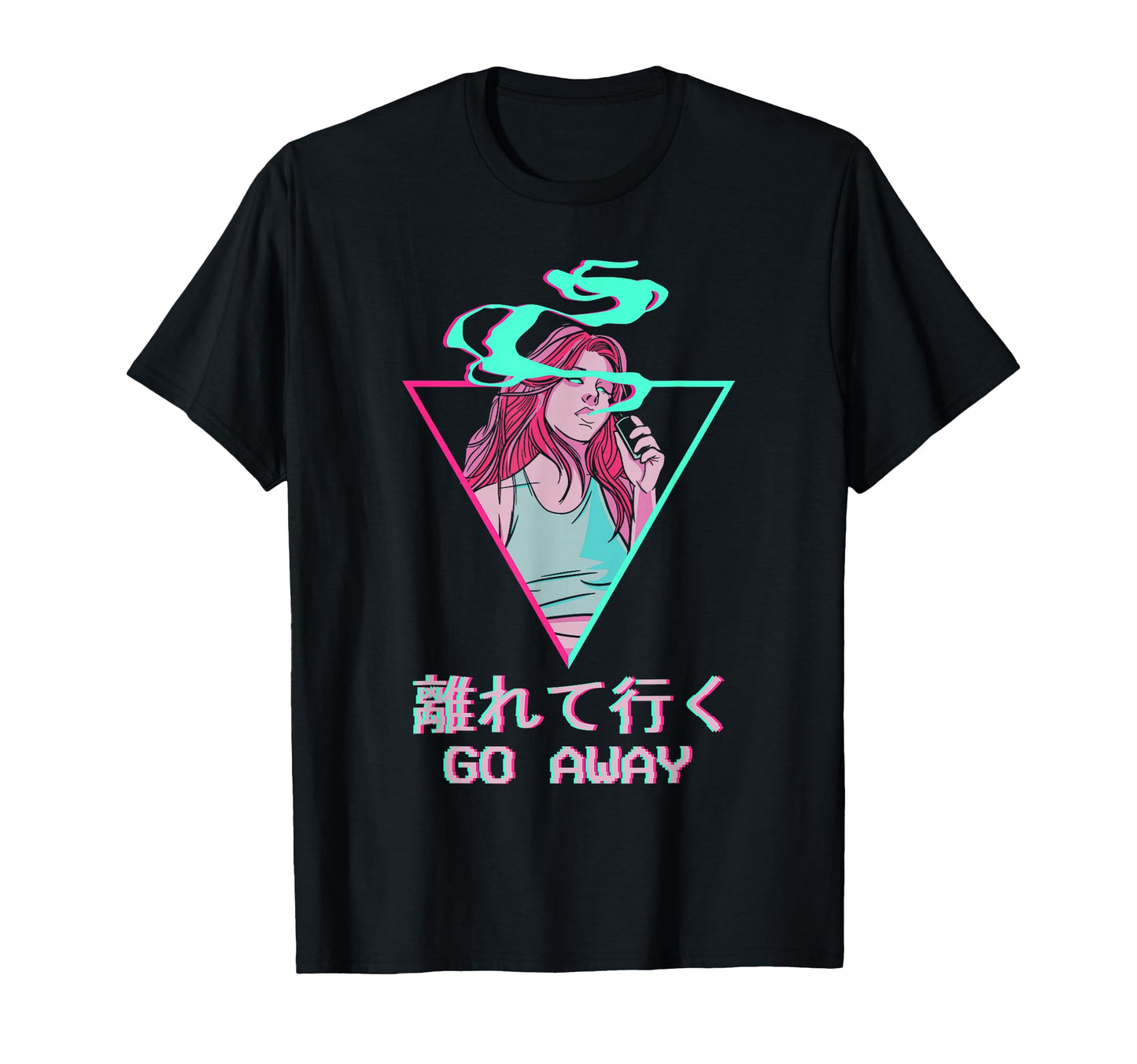 Go Away Japanese Otaku Anime Vaporwave T-Shirt - Streetwear Style Unisex - T-Shirt, Sweatshirt, Hoodie