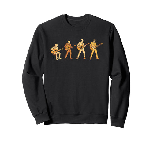 Rock Music Evolution Silhouette Sweatshirt - Custom Art Print for Adults - T-Shirt, Sweatshirt, Hoodie