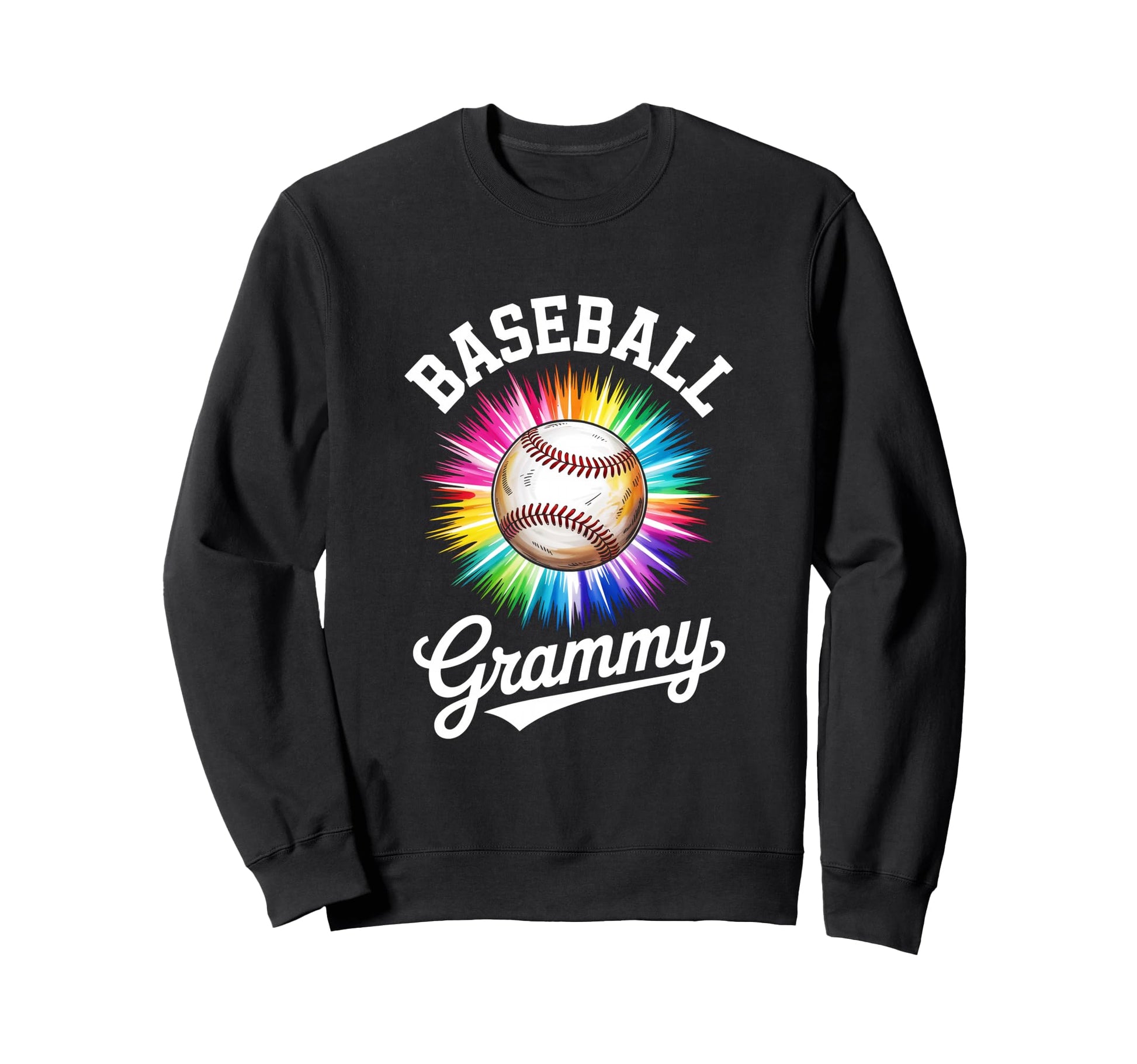 Baseball Grammy Tie Dye Colorful Sweatshirt - Graphic Print for Adults - T-Shirt, Sweatshirt, Hoodie