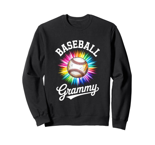 Baseball Grammy Tie Dye Colorful Sweatshirt - Graphic Print for Adults - T-Shirt, Sweatshirt, Hoodie