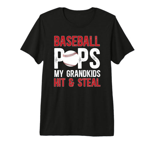 Mens Baseball Pops Funny Grandpa Pops T-Shirt - Custom Art Print Unisex - T-Shirt, Sweatshirt, Hoodie