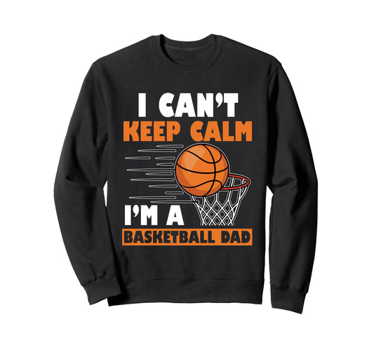 Fathers Day Basketball Dad Game Day Sweatshirt - Minimalist Print Unisex - T-Shirt, Sweatshirt, Hoodie