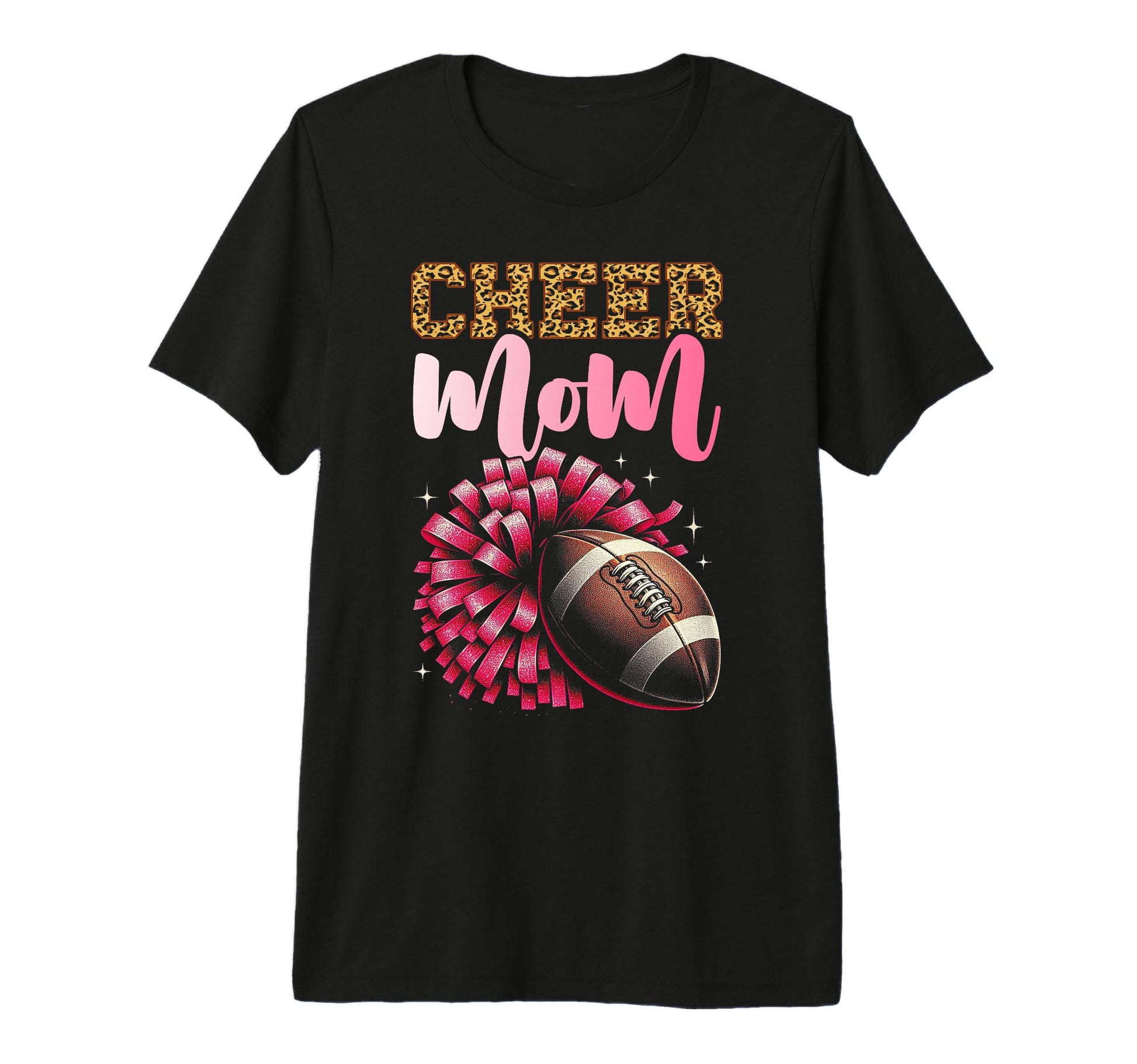 Mom Both Football Cheer Mom T-Shirt - Graphic Print for Adults - T-Shirt, Sweatshirt, Hoodie