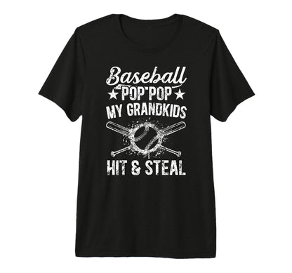 Mens Baseball Pop Pop Grandpa Funny T-Shirt - Aesthetic Graphic Men Women - T-Shirt, Sweatshirt, Hoodie