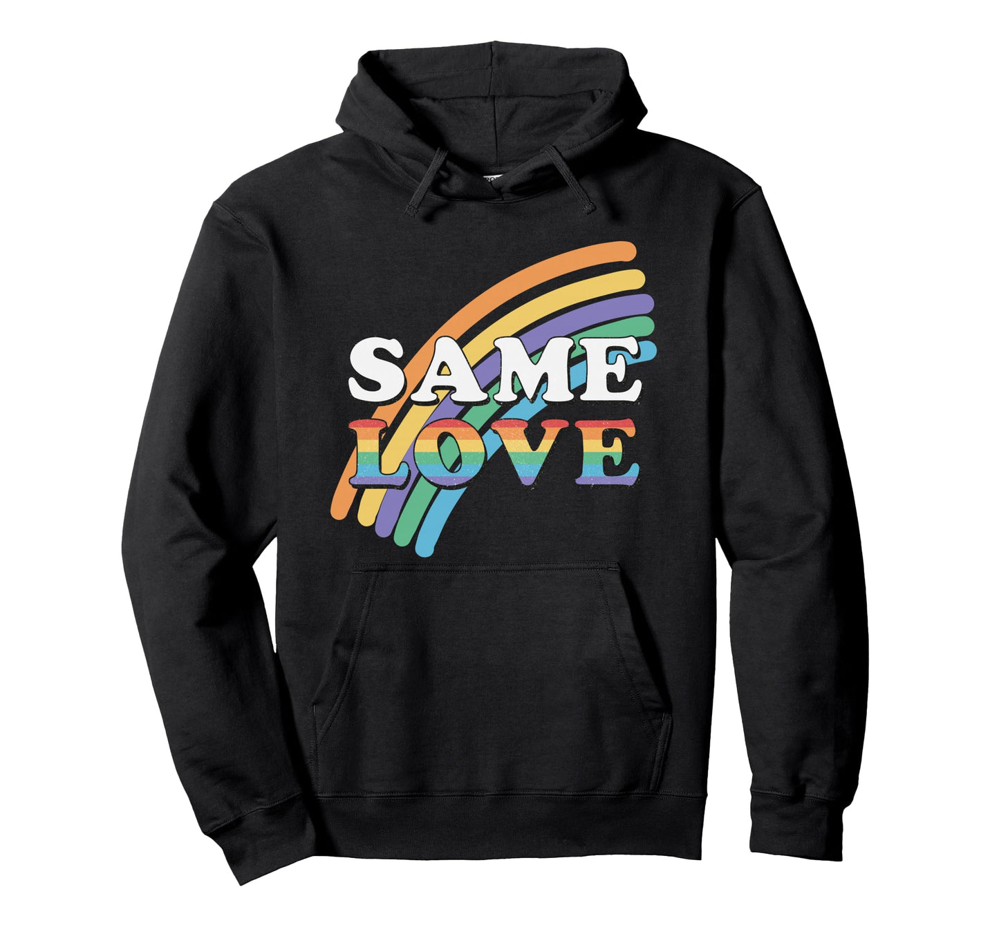 Same Love Rainbow Pride Aesthetic Hoodie - Minimalist Print Unisex - T-Shirt, Sweatshirt, Hoodie
