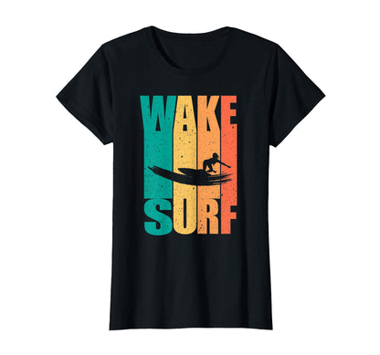 Surfboard Wake Surfing Surfer T-Shirt - Custom Art Print for Adults - T-Shirt, Sweatshirt, Hoodie