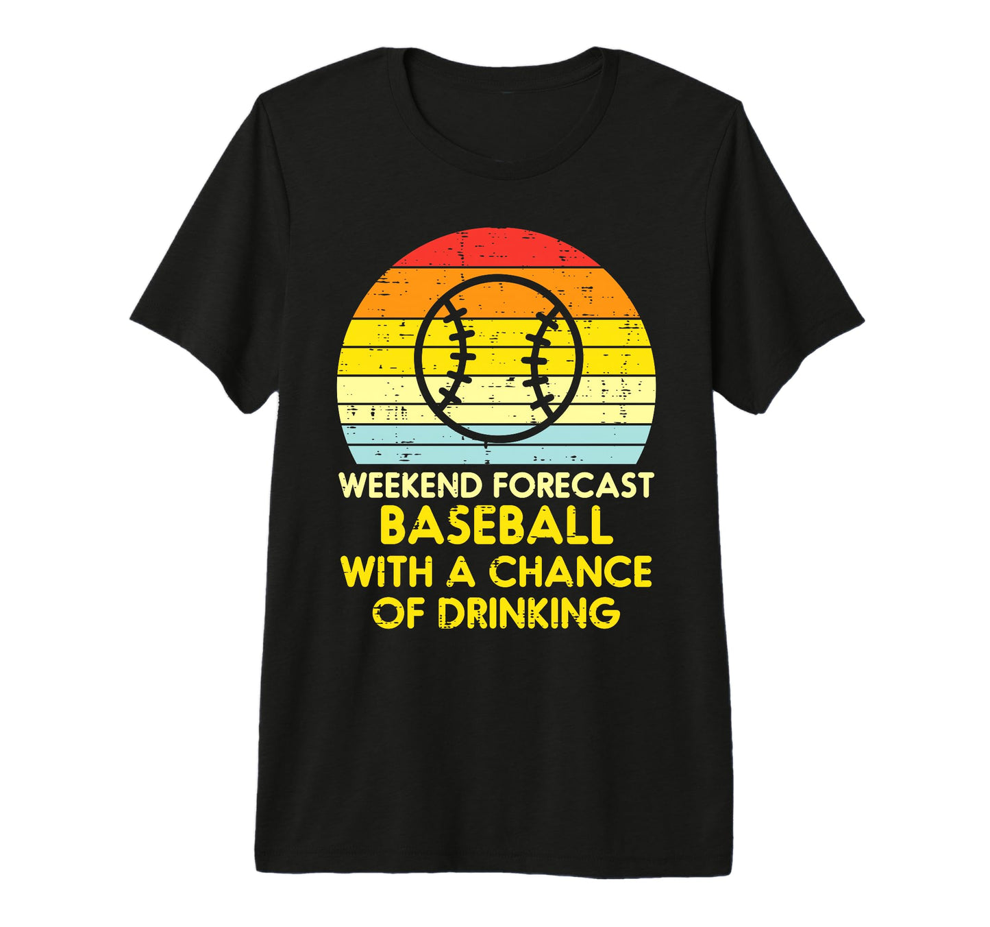 Weekend Forecast Baseball Drinking T-Shirt - Fun Novelty Design Unisex - T-Shirt, Sweatshirt, Hoodie