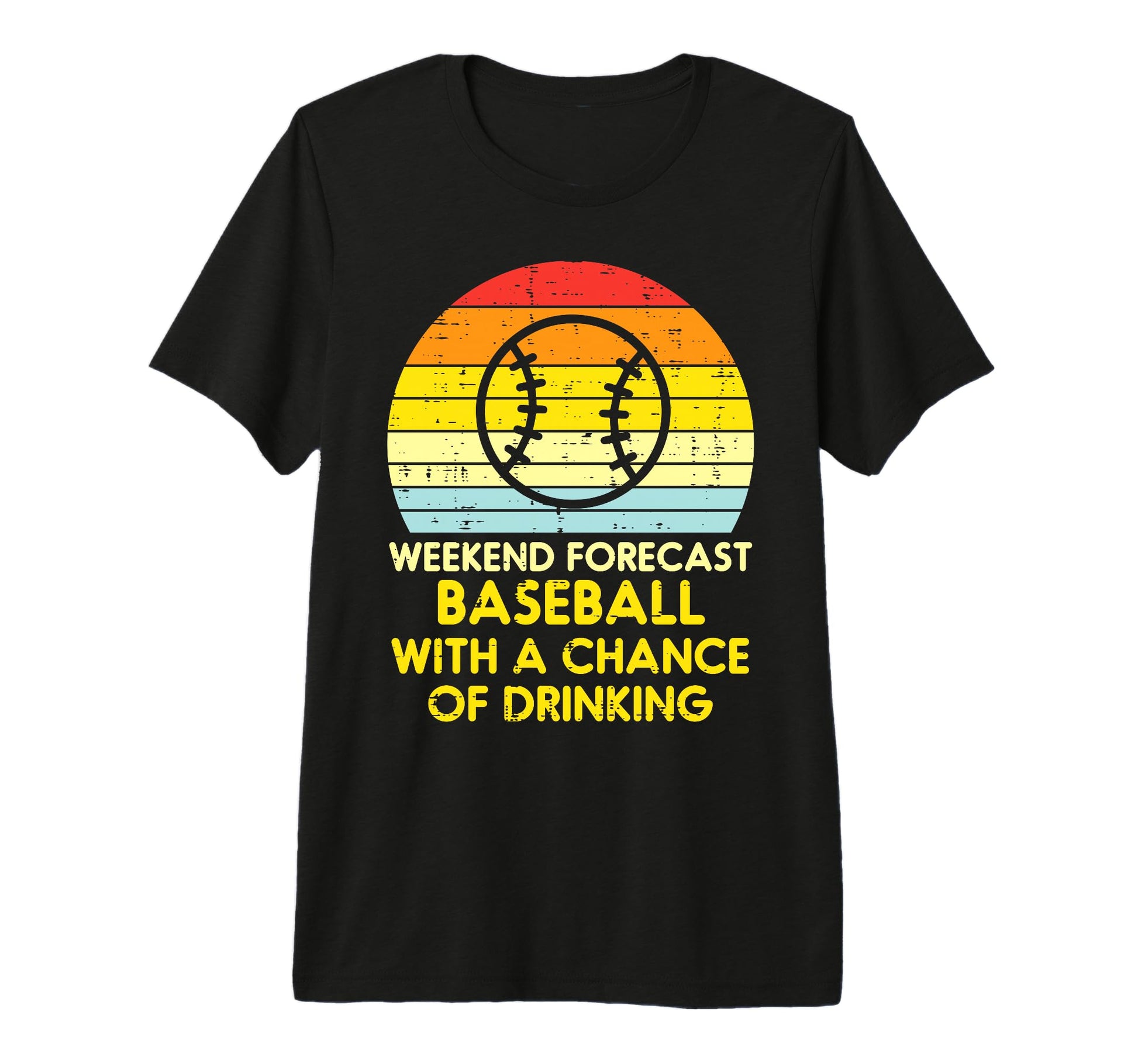Weekend Forecast Baseball Drinking T-Shirt - Fun Novelty Design Unisex - T-Shirt, Sweatshirt, Hoodie