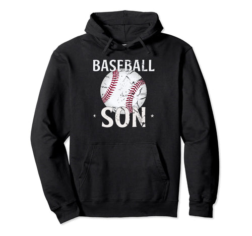 Baseball Son Gifts Fathers Day Hoodie - Casual Everyday Wear Men Women - T-Shirt, Sweatshirt, Hoodie