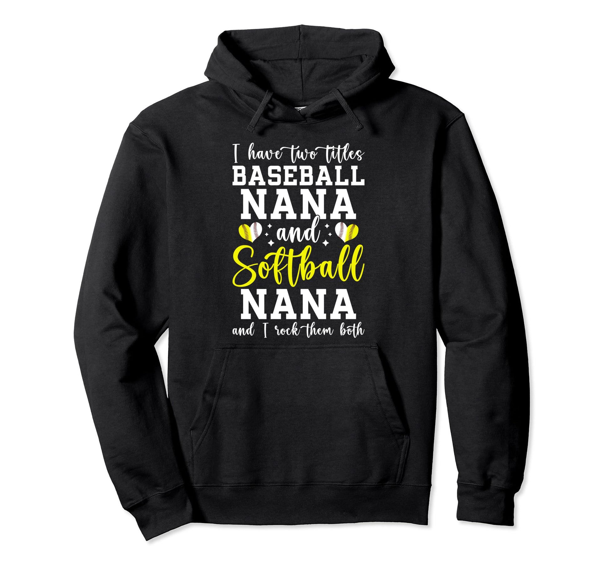 Baseball Nana And Softball Nana Ballers Hoodie - Unique Graphic Men Women - T-Shirt, Sweatshirt, Hoodie