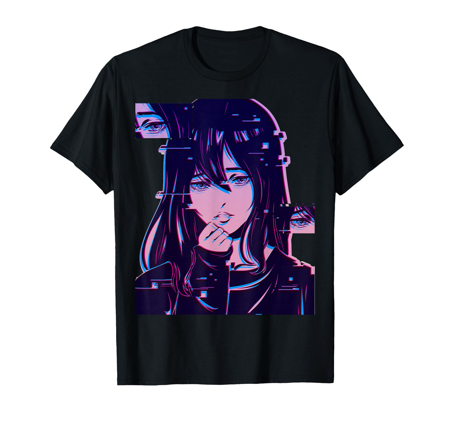 Sad Anime Japanese Vaporwave Aesthetic T-Shirt - Trendy Graphic for Adults - T-Shirt, Sweatshirt, Hoodie