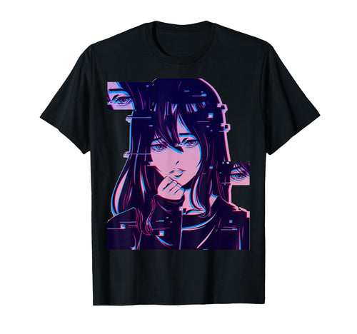 Sad Anime Japanese Vaporwave Aesthetic T-Shirt - Trendy Graphic for Adults - T-Shirt, Sweatshirt, Hoodie