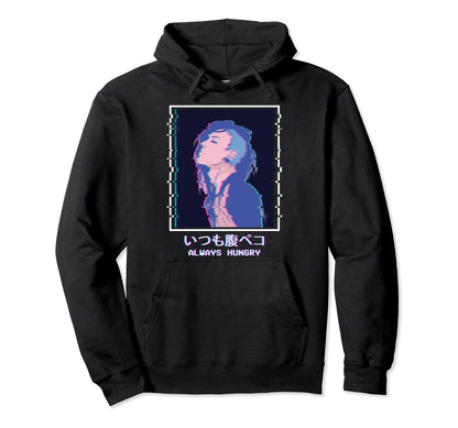Always Hungry Sad Anime Punk Emo Hoodie - Graphic Print for Adults - T-Shirt, Sweatshirt, Hoodie