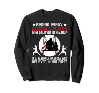 Baseball Grandpa Proud Grandpa Sweatshirt - Novelty Apparel Men Women - T-Shirt, Sweatshirt, Hoodie