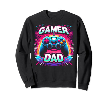 Gamer Dad Game Controller Gaming Sweatshirt - Fun Novelty Design Men Women - T-Shirt, Sweatshirt, Hoodie