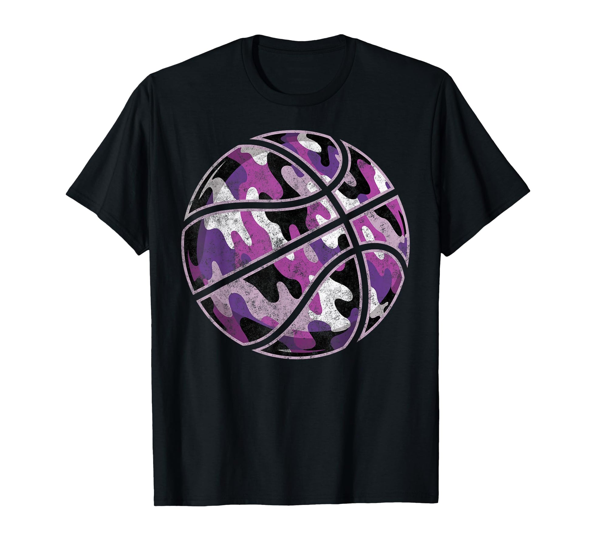 Camouflage Basketball Ball Basketball T-Shirt - Custom Art Print Men Women - T-Shirt, Sweatshirt, Hoodie
