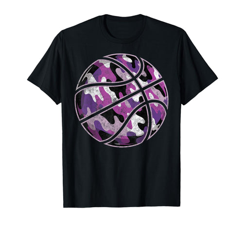 Camouflage Basketball Ball Basketball T-Shirt - Custom Art Print Men Women - T-Shirt, Sweatshirt, Hoodie