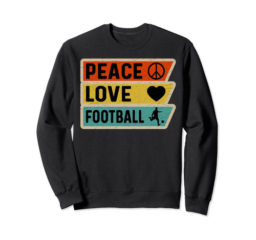 Distressed Peace Sign Love Football Sweatshirt - Custom Art Print Unisex - T-Shirt, Sweatshirt, Hoodie