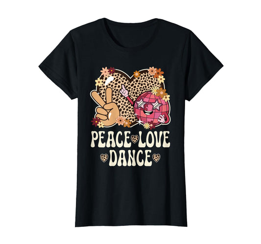 Peace Love Dance Lover Cheetah T-Shirt - Casual Everyday Wear Unisex - T-Shirt, Sweatshirt, Hoodie