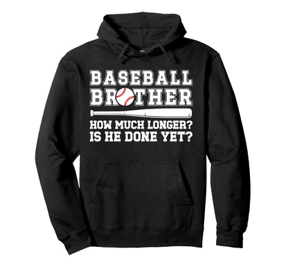 Funny Baseball Brother Baseball Players Hoodie - Unique Graphic Unisex - T-Shirt, Sweatshirt, Hoodie