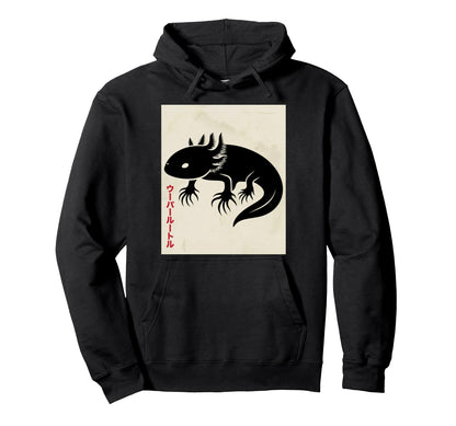 Axolotl Ukiyo E Art Japan Theme Pastel Hoodie - Trendy Graphic Unisex - T-Shirt, Sweatshirt, Hoodie