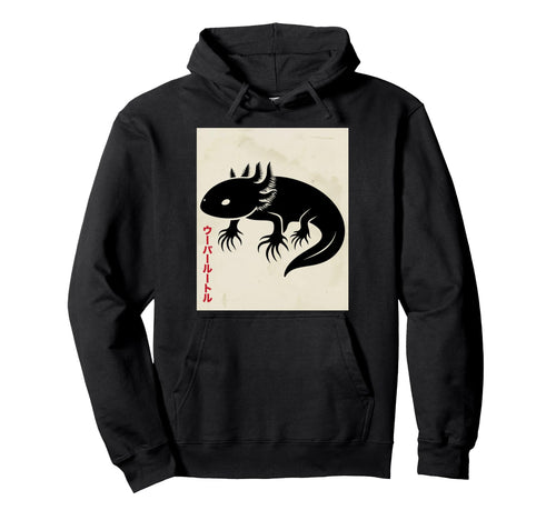 Axolotl Ukiyo E Art Japan Theme Pastel Hoodie - Trendy Graphic Unisex - T-Shirt, Sweatshirt, Hoodie