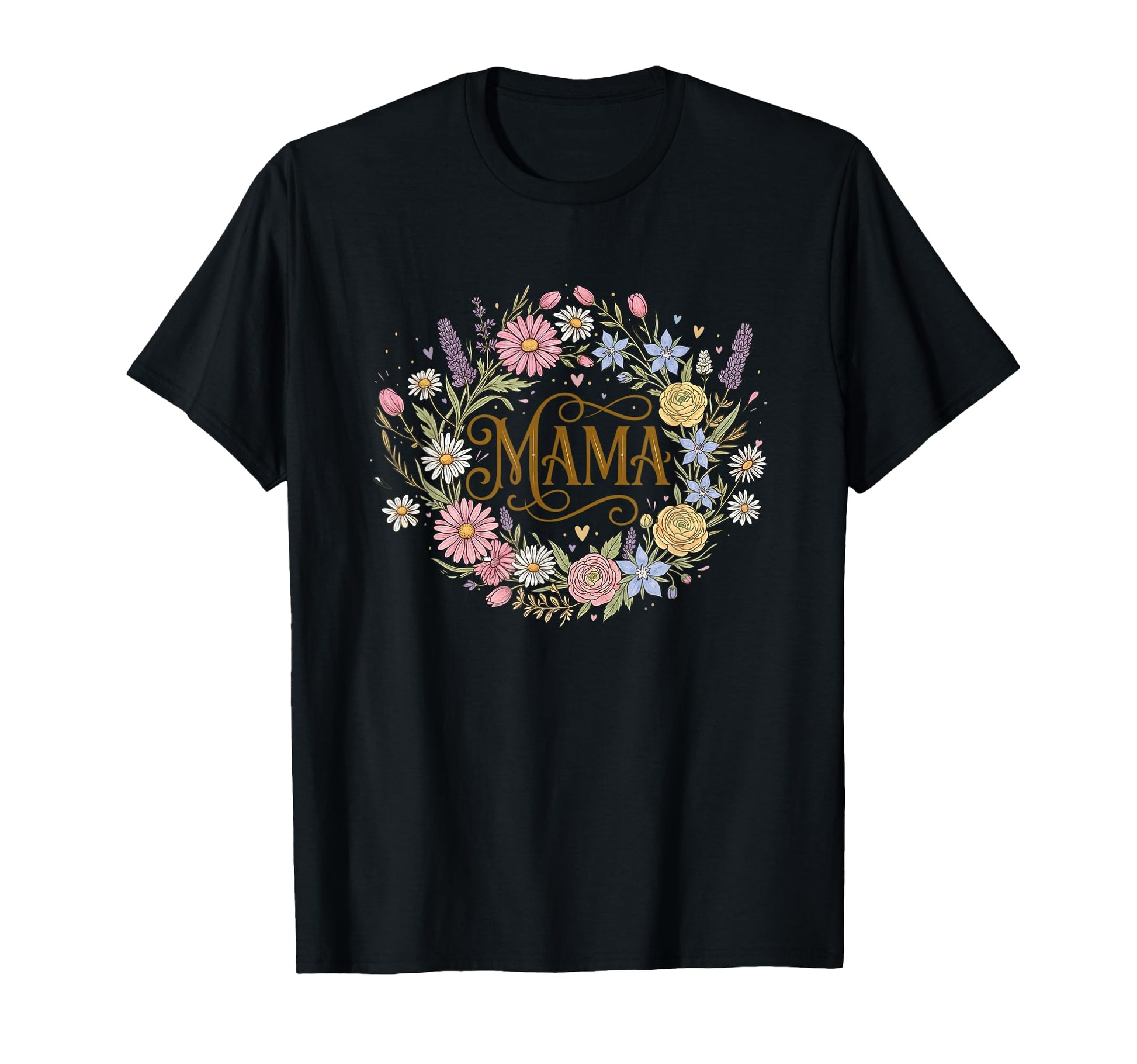 Boho Mama Flowers Wildflower Mom T-Shirt - Custom Art Print Men Women - T-Shirt, Sweatshirt, Hoodie