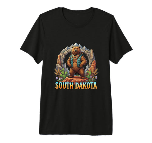South Dakota Bear Badlands Mountain T-Shirt - Graphic Print Unisex - T-Shirt, Sweatshirt, Hoodie