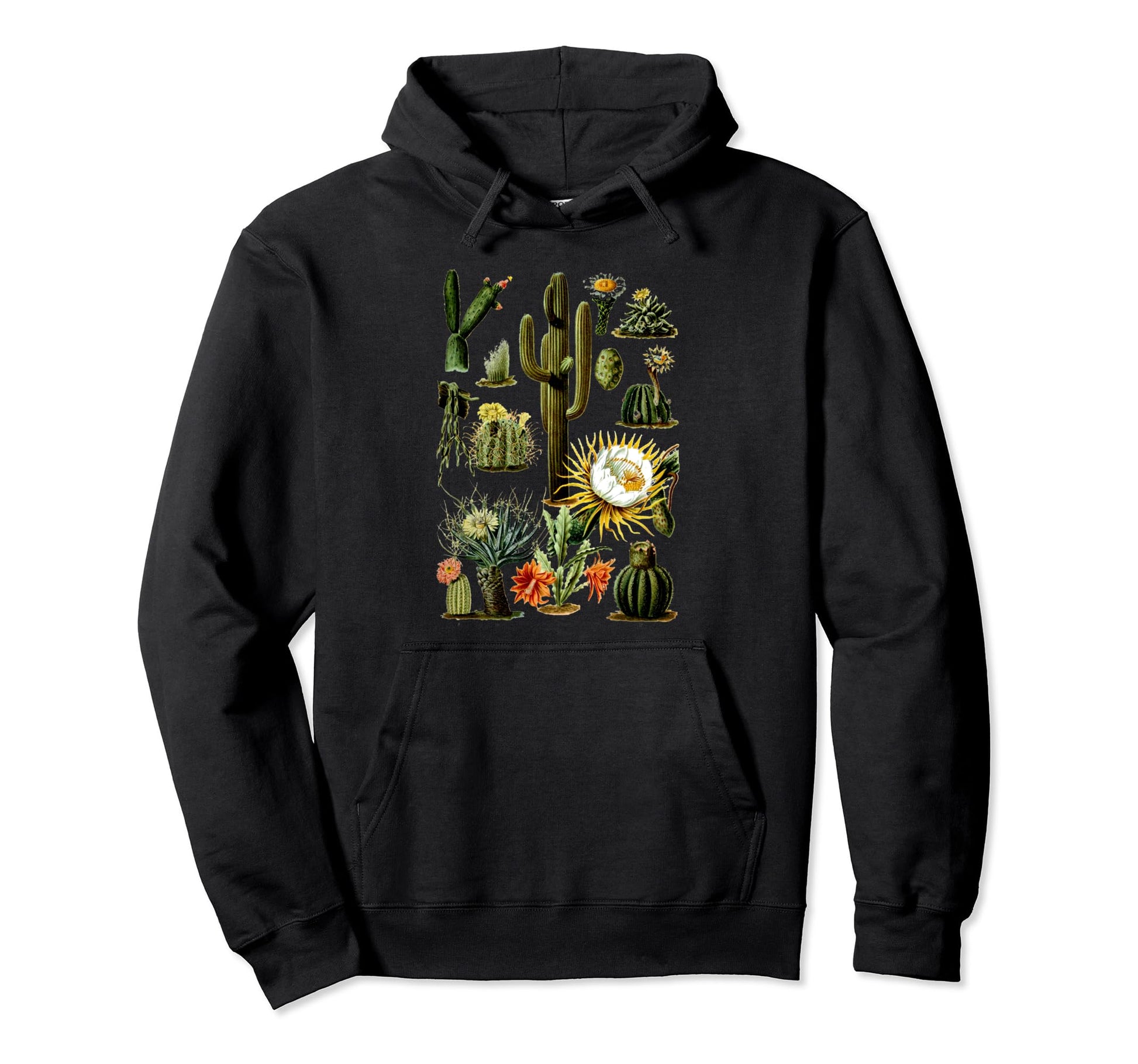 70S Boho Botany Botanical Cactus Hoodie - Streetwear Style for Adults - T-Shirt, Sweatshirt, Hoodie
