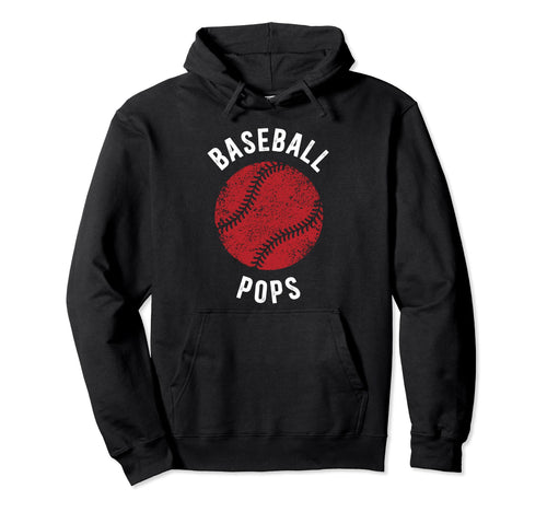 Proud Baseball Pops Grandpa Pops Hoodie - Aesthetic Graphic for Adults - T-Shirt, Sweatshirt, Hoodie